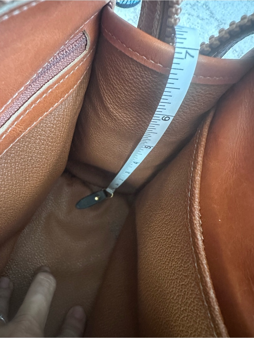 Vintage 1991 Dooney & Bourke AWL Satchel Original Receipt USA Cream Tan Leather - Picture 15 of 16